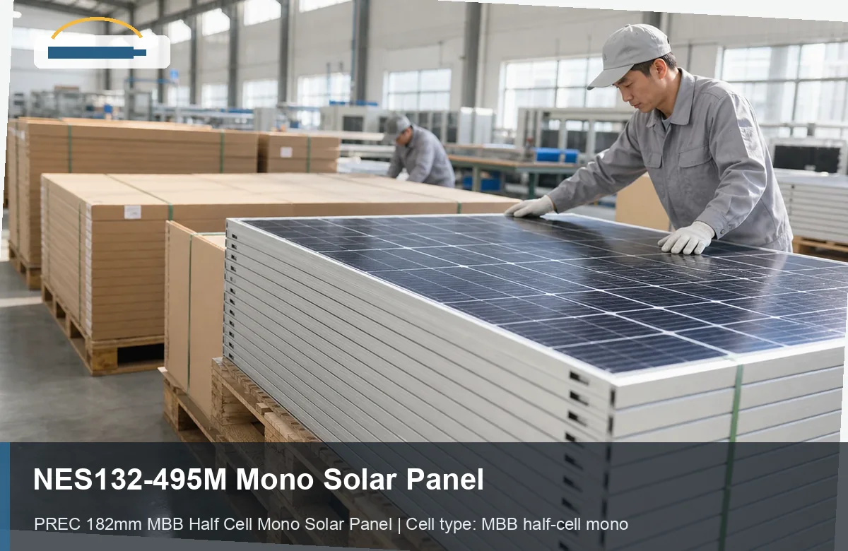 NES132-495M Mono Solar Panel